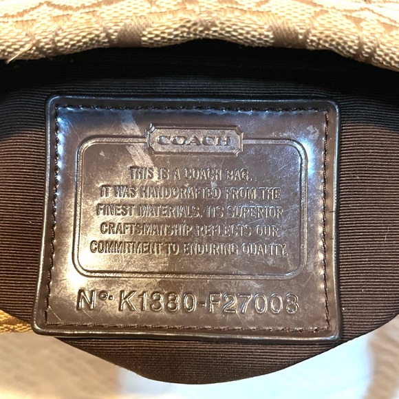 Coach Mini Signature Stripe File Tote Bag F27008 - Picture 9 of 9